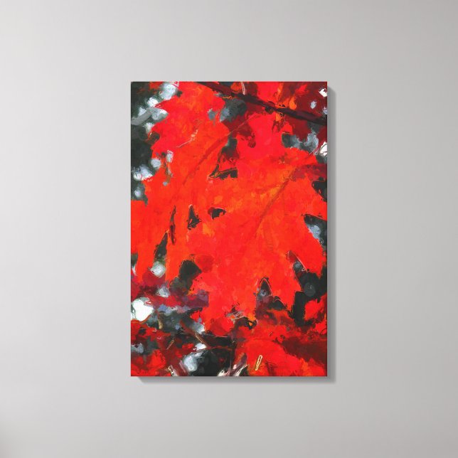 Atemberaubende Rote Ahornleaf-Malerei Leinwanddruck (Vorderseite)