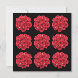 Atemberaubende Rote Rosen Bouquets Vow Renewal Einladung