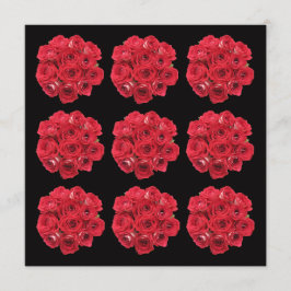 Atemberaubende Rote Rosen Bouquets Vow Renewal Einladung