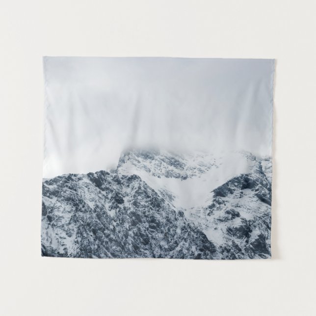 Atemberaubende schneebedeckte Berge Wandteppich (Vorderseite (Horizontal))