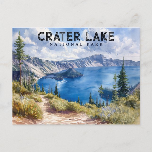 Atemberaubende Schönheit: Der Krater Nationalpark Postkarte (Vorderseite)