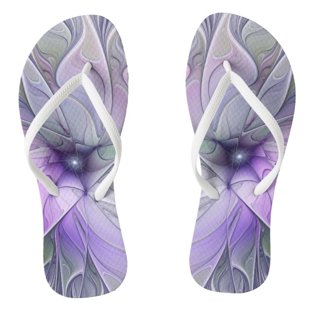 Atemberaubende Schönheit Modernes Abstraktes Frakt Flip Flops (Fußbett)