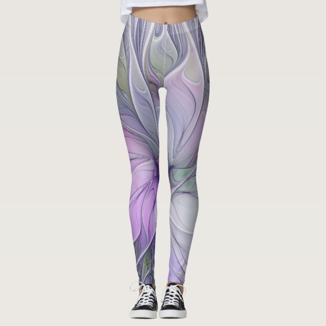 Atemberaubende Schönheit Modernes Abstraktes Frakt Leggings (Vorderseite)