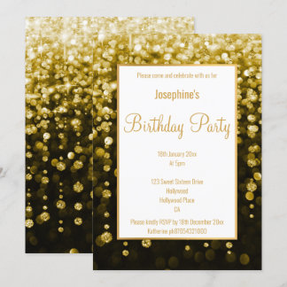 ATEMBERAUBENDE SCHWARZE UND GOLD 2 DIAMONDS AM GEB EINLADUNG