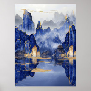 Atemberaubende Sicht auf die Bergwelt Poster