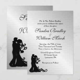 Atemberaubende Silberhochzeit Einladung