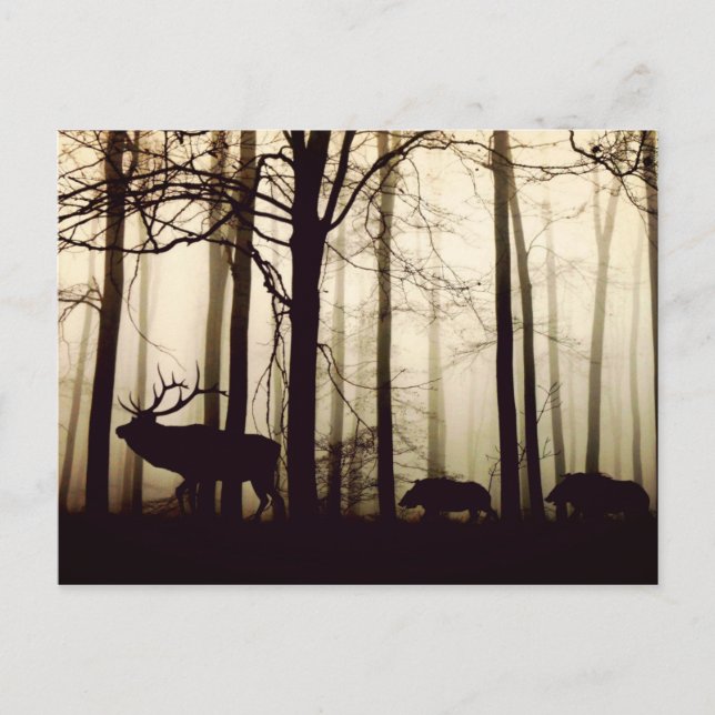 Atemberaubende Silhouette Postkarte (Vorderseite)