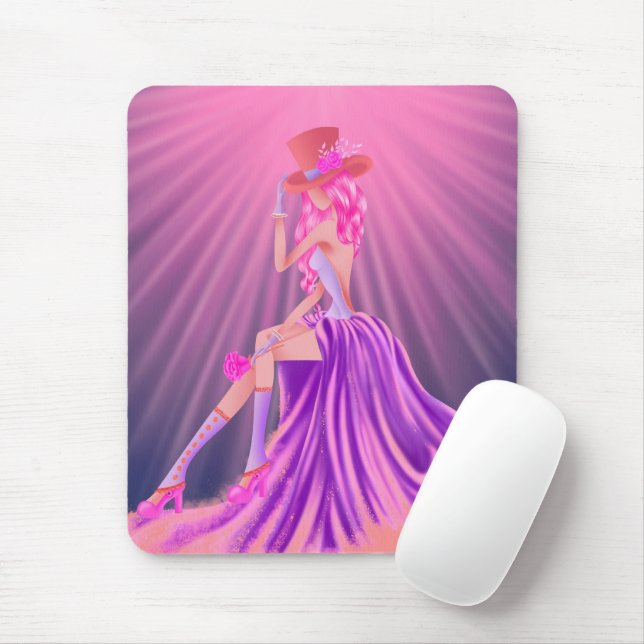 Atemberaubende Steampunk-Glamour-Abikönigin  Mousepad (Mit Mouse)