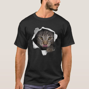 Atemberaubende Tabby Cat Torn Cloud Cat Lovers Kit T-Shirt