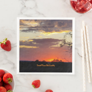 Atemberaubende Texas Sonnenuntergang Papier Napkin Serviette