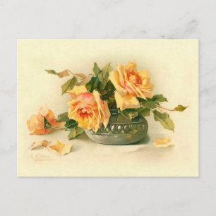 Atemberaubende Viktorianische Rose in Bowl Catheri Postkarte