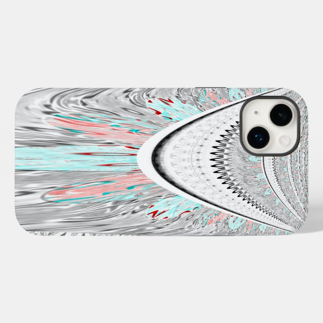 Atemberaubende, weiche Zyanfarben-Vektor-Illustrat Case-Mate iPhone Hülle (Rückseite (Horizontal))