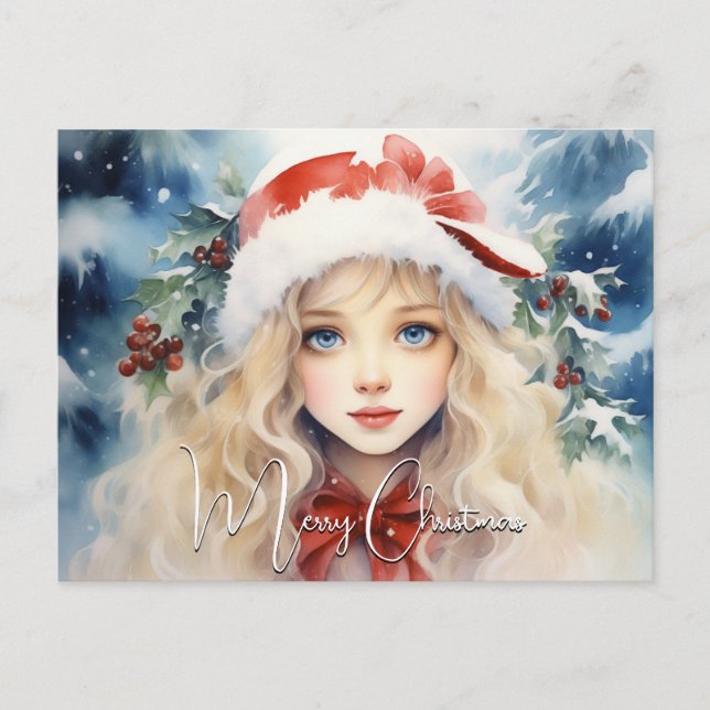 Atemberaubende WeihnachtseiPrinzessin Feiertagspostkarte (Vorderseite)