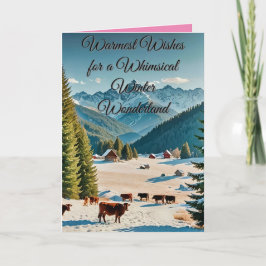 atemberaubende Winterlandschaft mit schneebedeckte Karte