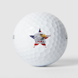 Atemberaubender Adler, die amerikanische Flagge Pa Golfball