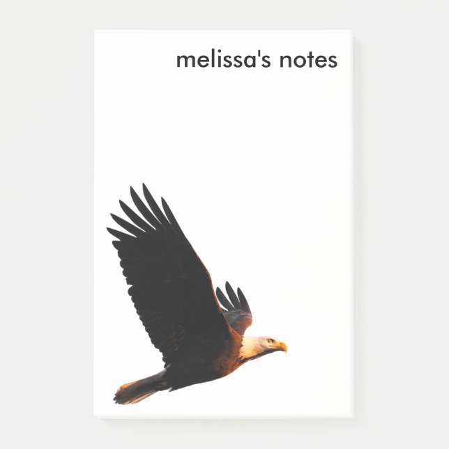 Atemberaubender Adler im Winter Sonnenuntergang Post-it Klebezettel (Vorderseite)