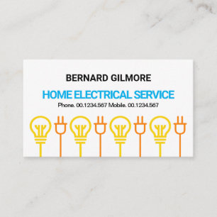 Atemberaubender Bulb-Power-Stecker-Elektrobetrieb Visitenkarte