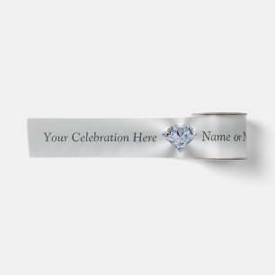 Atemberaubender Diamant-personalisiertes Band Ihre Satinband