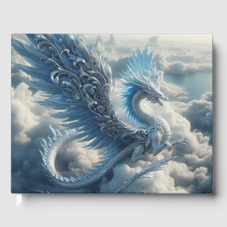 Atemberaubender Drache, umgeben von Wolken-Textgeb Gästebuch