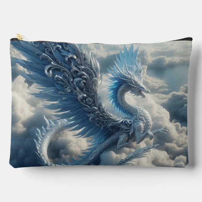 Atemberaubender Drache umgeben von Wolken Zubehörtasche (Vorderseite)