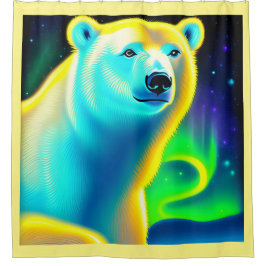 Atemberaubender Eisbär. Duschvorhang