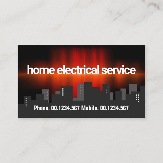 Atemberaubender Elektrischer Pulselektrischer Visitenkarte (Vorderseite)