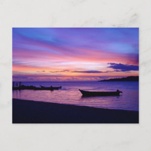 Atemberaubender Fijian Sunset Postkarte