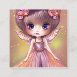 Atemberaubender Glitzer Textur Seidenzauber Chibi  Telefonnummerkarte