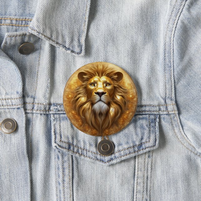 Atemberaubender Gold Lion Head Button (Beispiel)