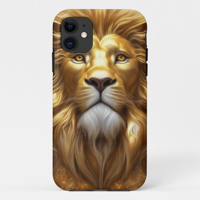 Atemberaubender Gold Lion Head Case-Mate iPhone Hülle (Rückseite)