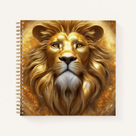 Atemberaubender Gold Lion Head Notizbuch