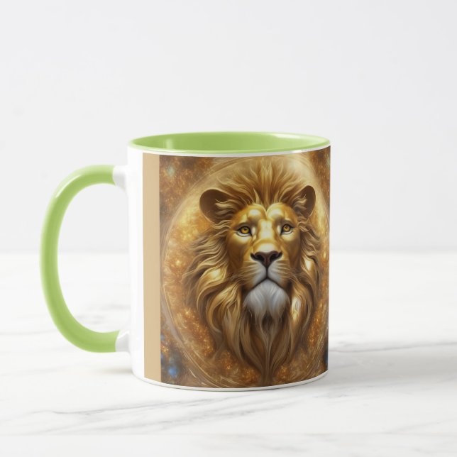 Atemberaubender Gold Lion Head Tasse (Links)