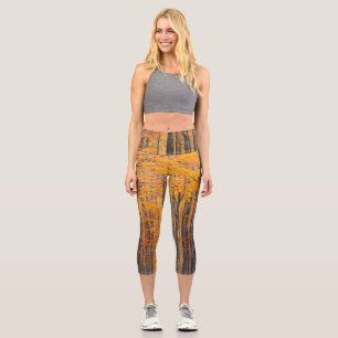 Atemberaubender Goldwald Capri Leggings