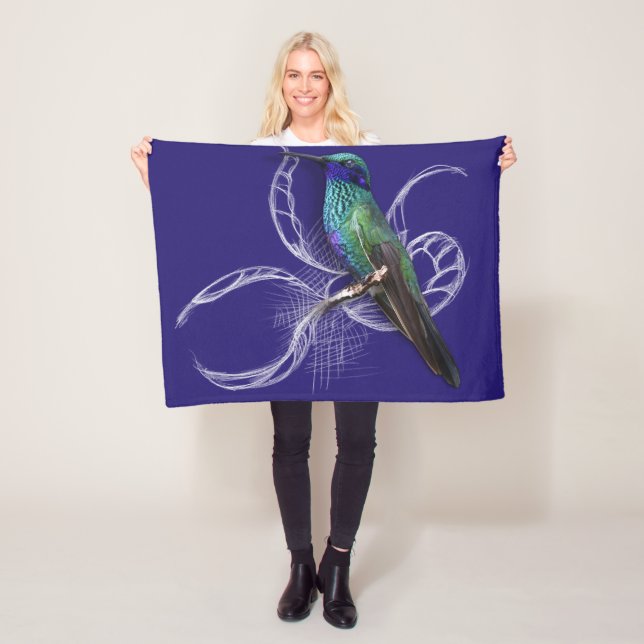 Atemberaubender Hummingbird - personalisieren durc Fleecedecke (Beispiel)