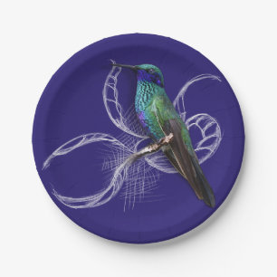 Atemberaubender Hummingbird - personalisieren durc Pappteller
