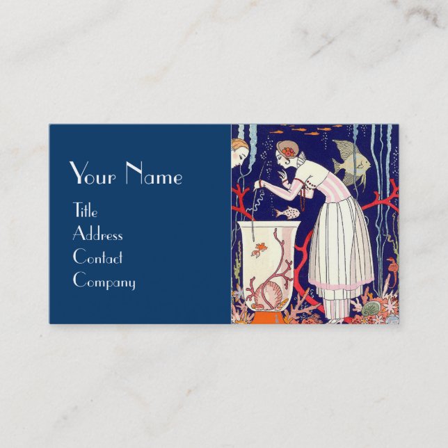 ATEMBERAUBENDER KLEINER FISCH, AQUARIUM, DEKO SCHÖ VISITENKARTE (Vorderseite)