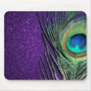 Atemberaubender Lila Pfau Mousepad