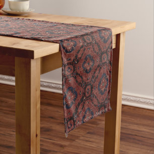Atemberaubender Red & Blue Floral Batik Tischläufe Großer Tischläufer
