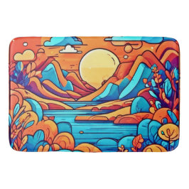 Atemberaubender Regenbogen-Karibikwald Badematte