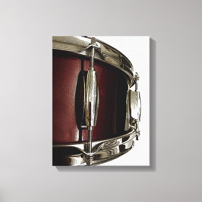 Atemberaubender Rotschnurtrommel Leinwand Drummer  (Vorderseite)