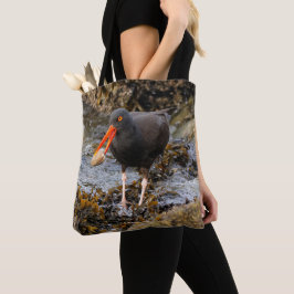 Atemberaubender Schwarzer Oystercatcher mit Clam Tasche
