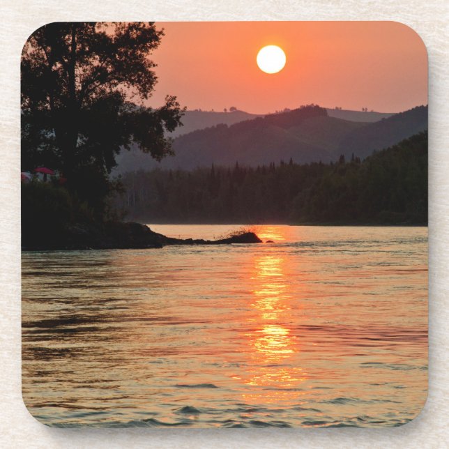Atemberaubender Sonnenaufgang über dem Foto des Fl Getränkeuntersetzer (Vorderseite)