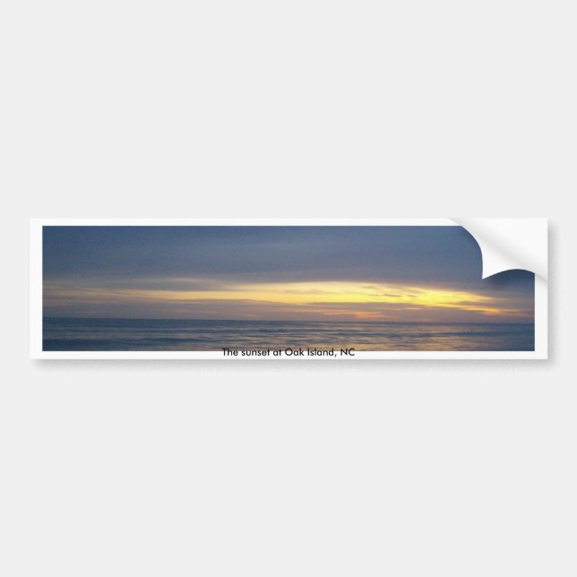 Atemberaubender Sonnenuntergang auf der Insel Oak Autoaufkleber (Vorne)