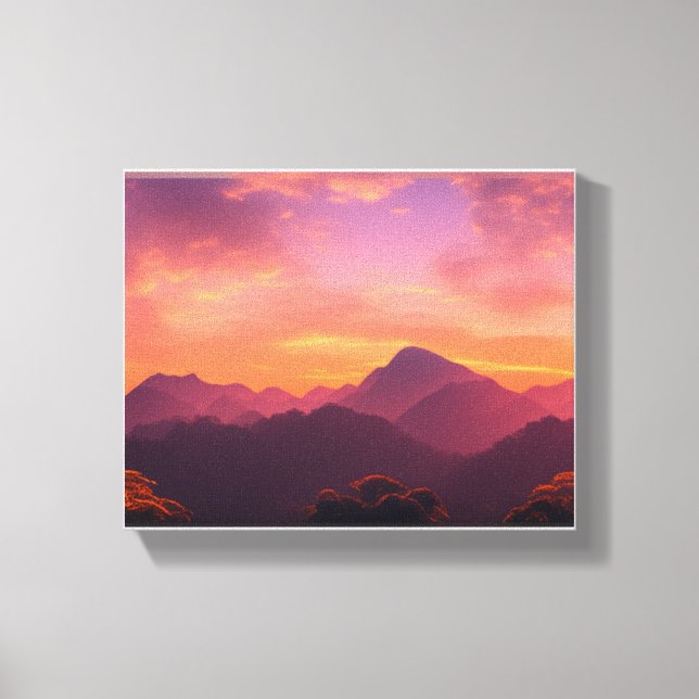 Atemberaubender Sonnenuntergang Leinwanddruck (Vorderseite)