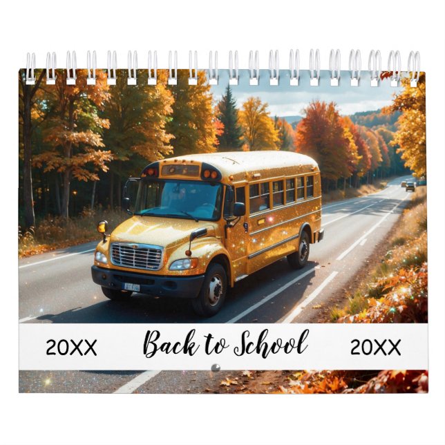 Atemberaubender Sparkling-Schulbus Kalender (Titelbild)