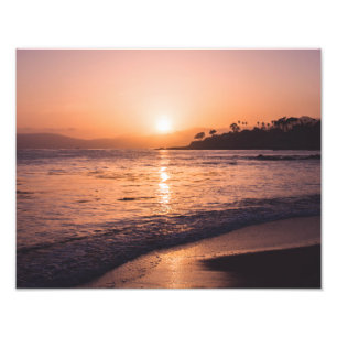 Atemberaubender Strand-Sonnenuntergang Fotodruck