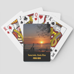 Atemberaubender Tamarindo-Sonnenuntergang Spielkarten