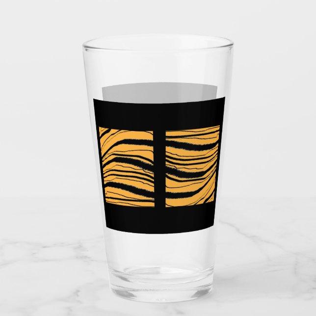 ATEMBERAUBENDER TIGER STRIPES Beer Glas (Vorderseite)