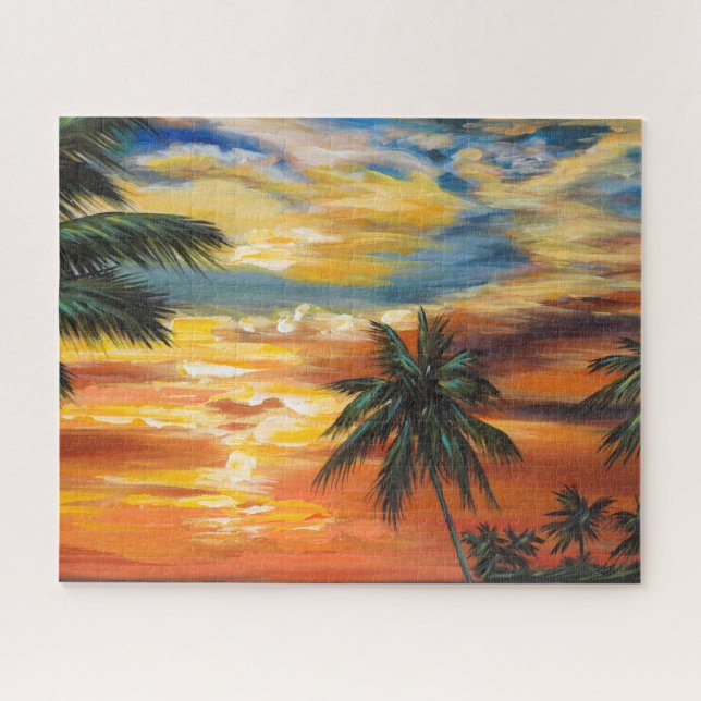 Atemberaubender tropischer Sonnenuntergang (Horizontal)
