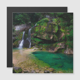 Atemberaubender Wasserfall Virje, Slowenien Poster Magnetkarte